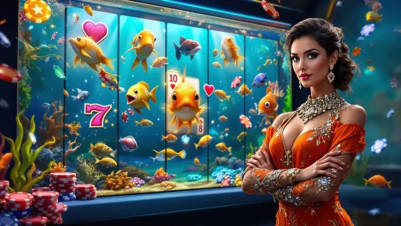 Antarmuka slot mobile dengan kontrol permainan dan reel